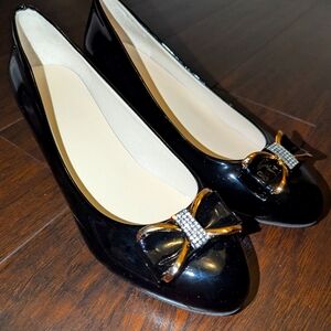 Brand New Elegant Black Bow Shoes.